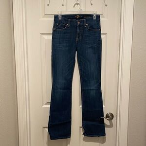 7 For All Mankind Dark Blue Boot Cut Jeans